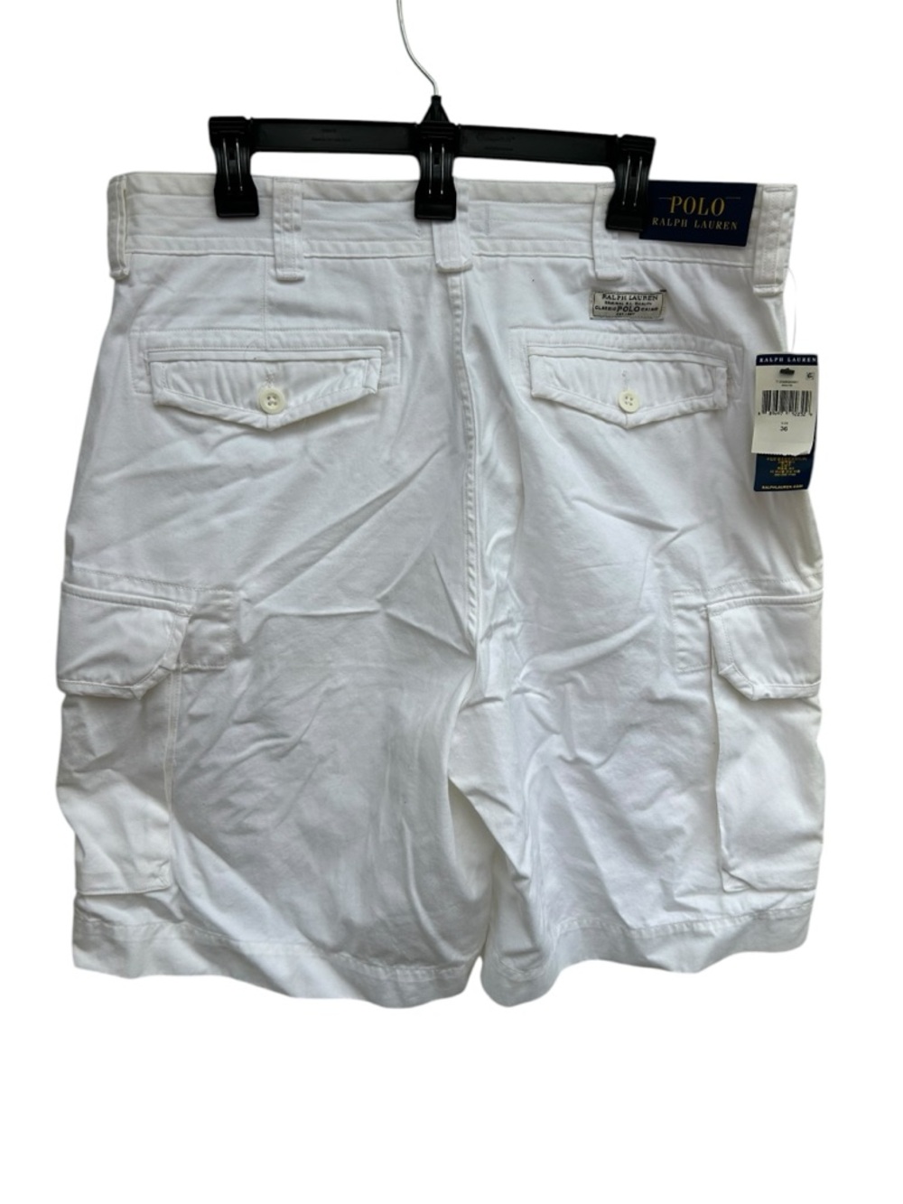 NWT Polo Ralph Lauren Classic Chino Cargo Shorts Men’s Size 36 White 110.00